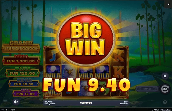 3 Apex Treasures - Μεγάλη νίκη στο Hold & Win